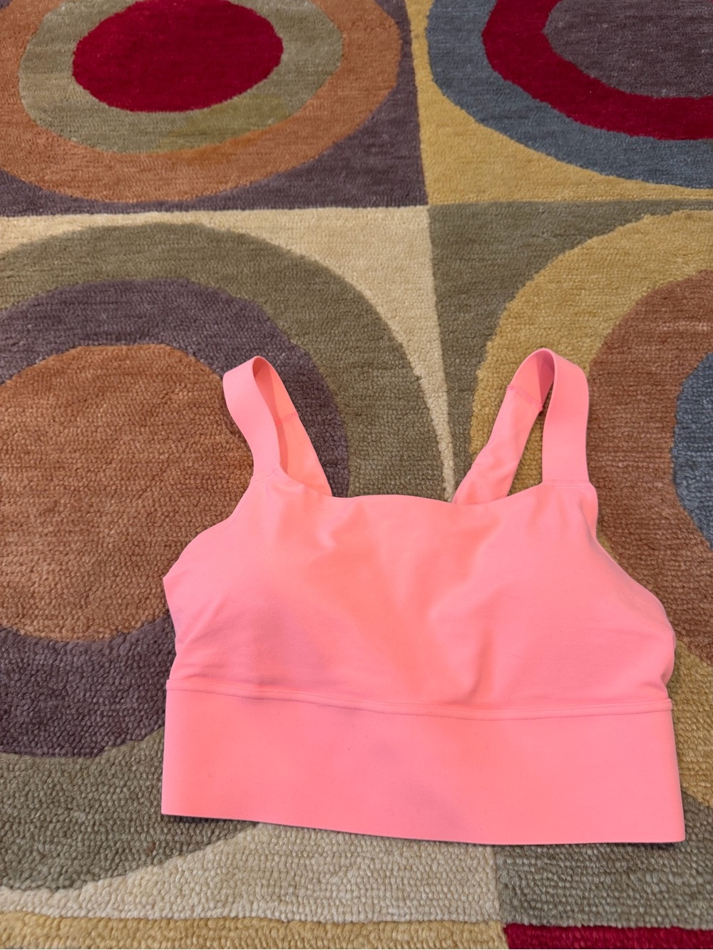 Athleta Warrior Longline Twist Bra Sports Bra Bright Peach Pink Size Small
